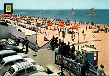 Cadiz Spain Main Beach Access Swimming Flags Continental Postcard A557