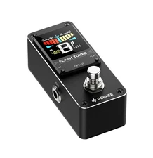 Donner Tuner Pedal with Pitch Indicator for Guitar Bass | Flash Tuner Xmas Gift
