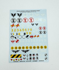 Warhammer 40k Space Marine Vehicle Transfer Sheet