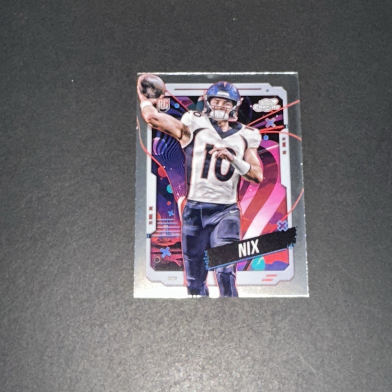 2024 Topps Chrome Cosmic - Bo Nix RC Base No. 127 Denver Broncos