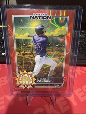 2025 Leaf Baseball Nation Charlie Condon Saturday At The park Orange 4/4