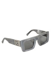 OFF-WHITE Leonardo OER1049 Gray Marble Square Sunglasses Unisex