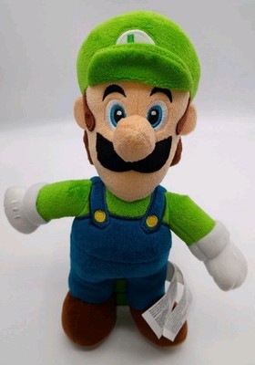 2021 Jakks Pacific Nintendo Super Mario Luigi Plush- Embroidered Eyes, Monogram 
