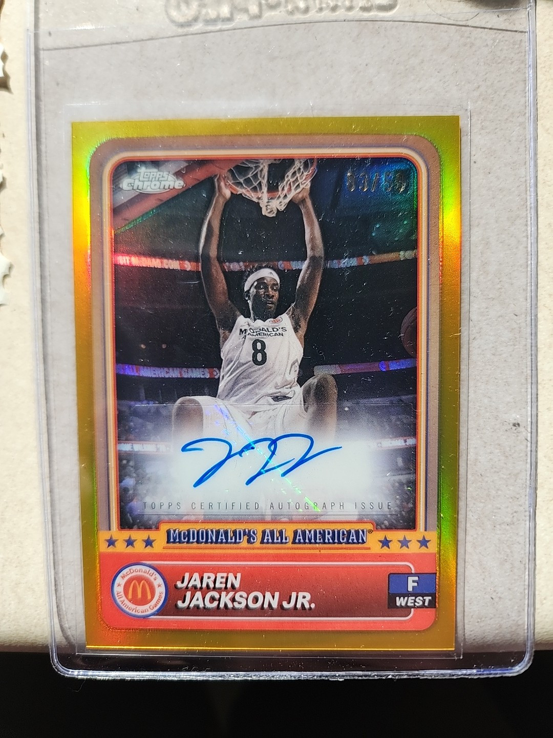 2024 Topps Chrome McDonalds All American JAREN JACKSON JRGold AUTO/50 Read Below