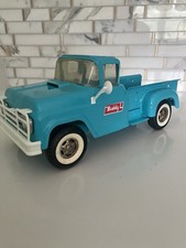 Vintage 1961 Buddy L Step side Teal Pressed Steel Pickup