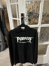 Justin Bieber Purpose World Tour Hoodie Medium Jumper Divided Black 2016