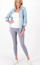 AnyBody Women's Intimates Jacquard Panel Leggings Grey SMALL