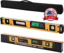 Nivel Torpedo Digital Y Transportador De 24 Pulgadas , Imanes De Neodimio, Neuvo