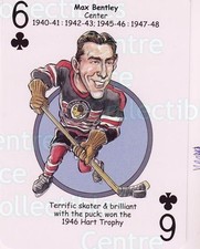 2017 Chicago Blackhawks Heroes Playing Card #6 Max Bentley