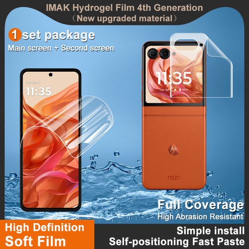 For Moto razr 50 Ultra/razr+2024 HD Hydrogel Film Full Coverage Screen Protector - 第 6/25 張圖片