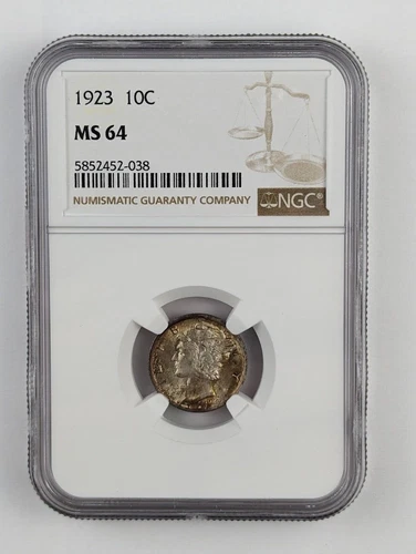 1923 Mercury Silver Dime - NGC MS64