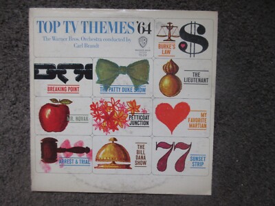 CARL BRANDT & WARNER BROTHERS ORCHESTRA ''TOP TV THEMES '64'' W.B. EX-/VG OOP LP
