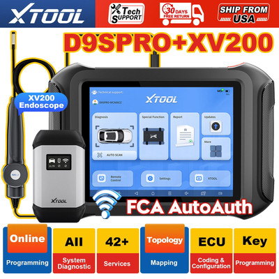 XTOOL D9S PRO All System Diagnostic Scanner 42+ Service E/CU Coding + Endoscope