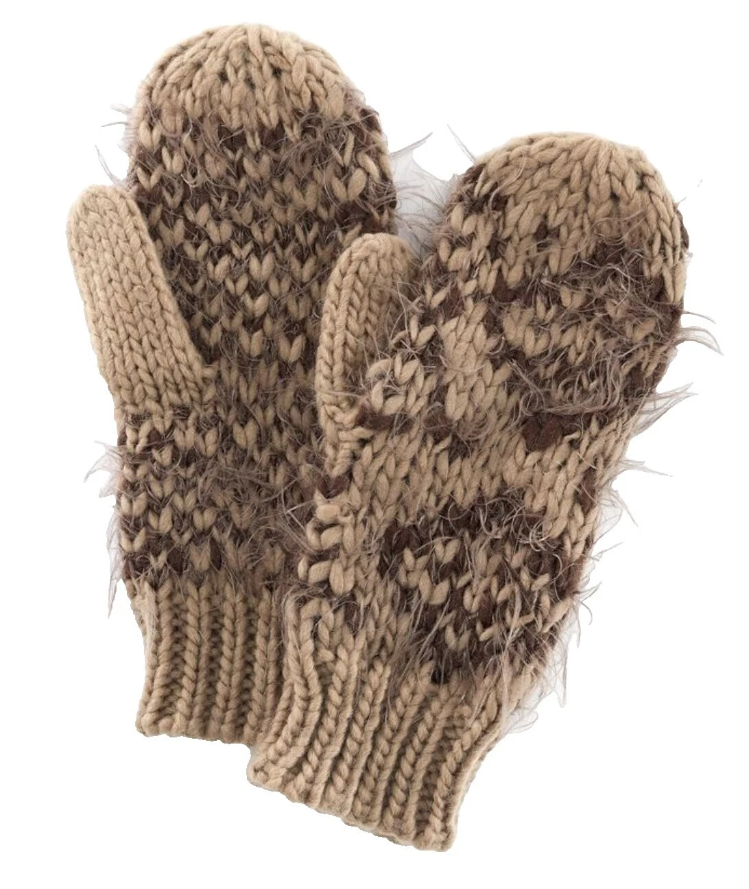 Size M Brown Acrylic Gloves & Mittens for Women