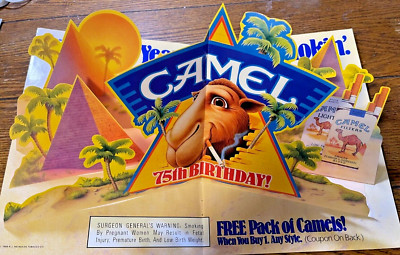 Vintage Magazine Advertisement Camel Cigarettes Foldout