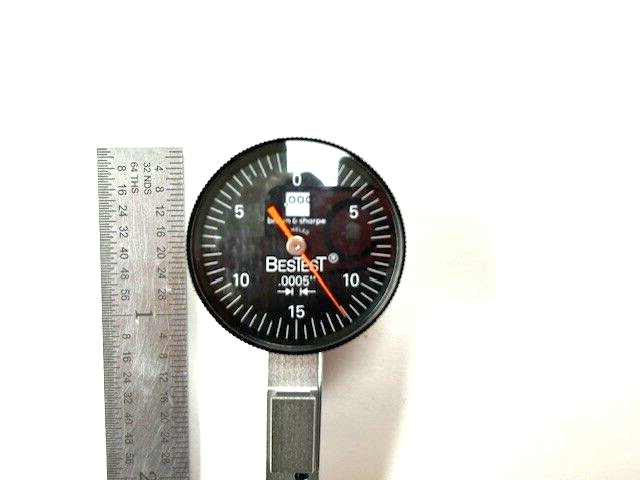 Tesa Brown & Sharpe 599-7030-5 Dial Test Indicator Black Face Hori