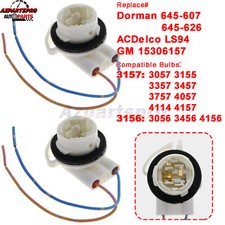 For Gm Light Bulbs Socket 2 Wire Harness 3157 3156 Rep Dorman 645-607 645-626