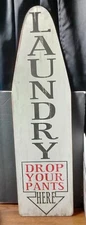 VIP Home And Garden Sign "Laundry" MDF Composite Wood Ready To Hang. 