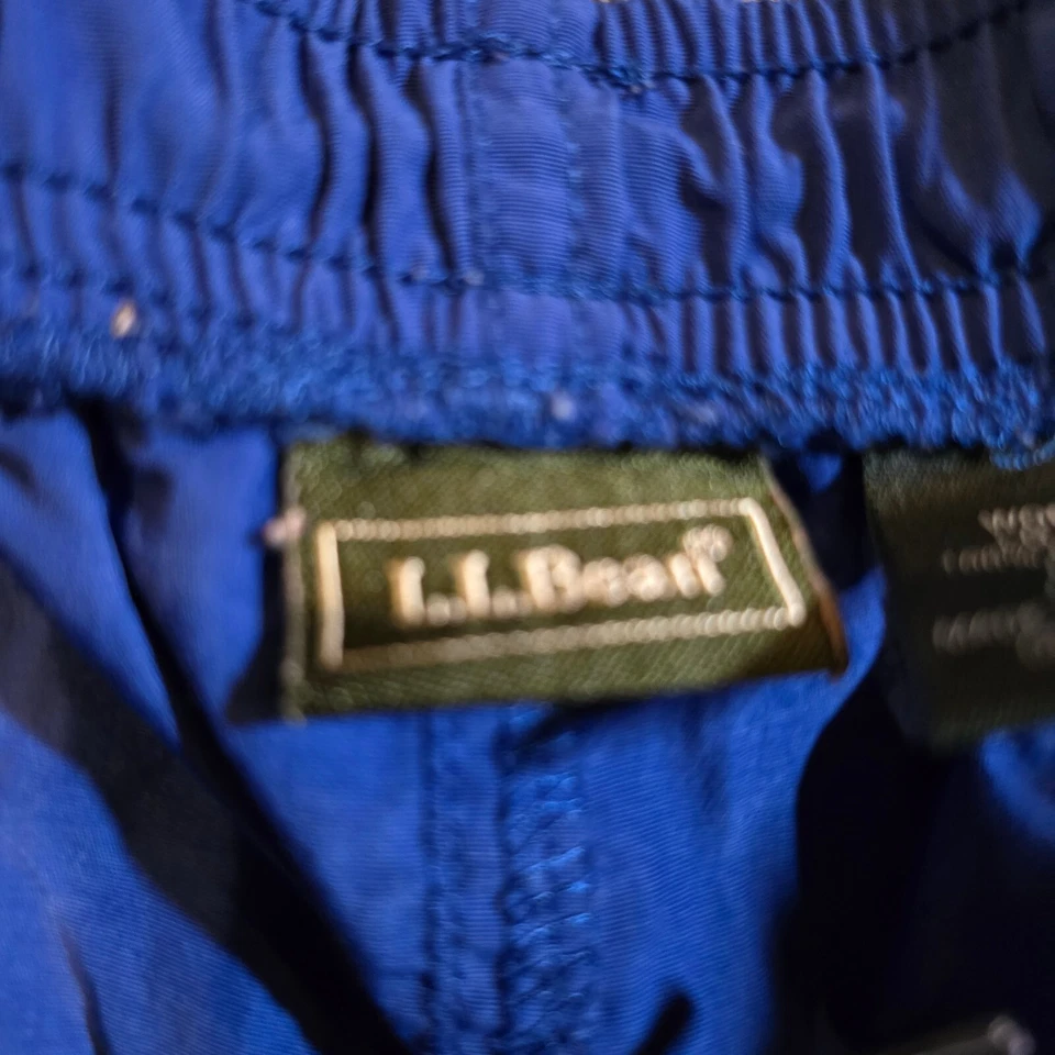 Pantalones Cortos LL Bean Para Mujer Grandes Azul Nylon Bolsillos Cintura Elástica 4 Pulgadas Exterior Caminata Foto 4 de 4