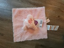 Parent's Choice Pink Elephant Lovey Baby Girl Satin Flowers Soft Plush Toy NWT