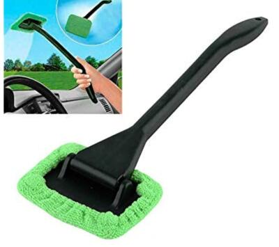 Windshield Clean Car Glass Window Cleaner Wiper 13'' Long Handle Microfiber Pad
