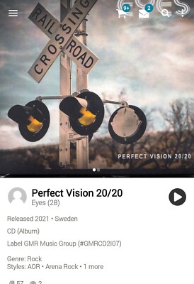 Eyes ~ Perfect Vision 20/20 CD 2021 Hi-Tech AOR Melodic Soft Rock eclipse heat