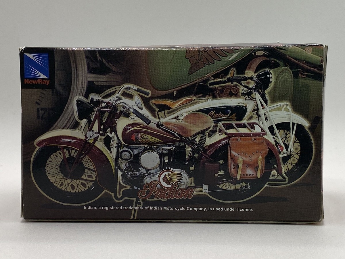 New Ray Toys Indian Scout Racer 1929 Blue Die Cast Replica 1:32