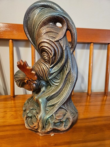 1967 Rooster Ceramic Statue - Handmade - Vintage - Beautiful Condition