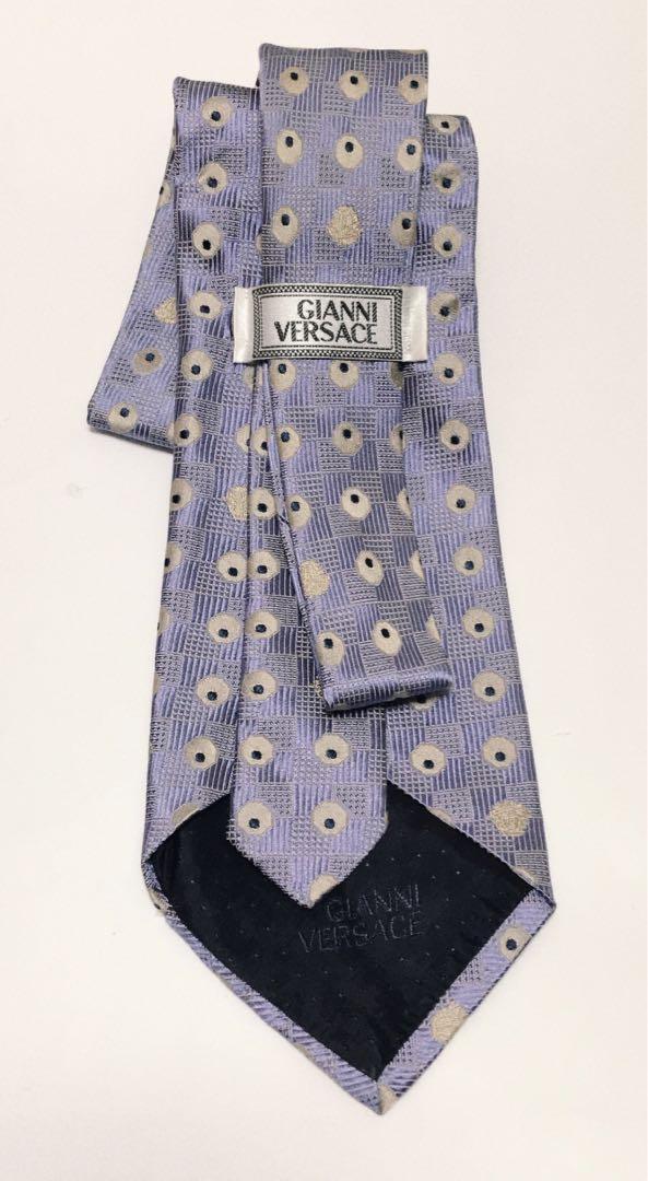 VERSACE GIANNI VERSACE ネクタイ 青 美品 GIANNI VERSACE ヴェルサーチ ネクタイ 刺繍 メデューサ