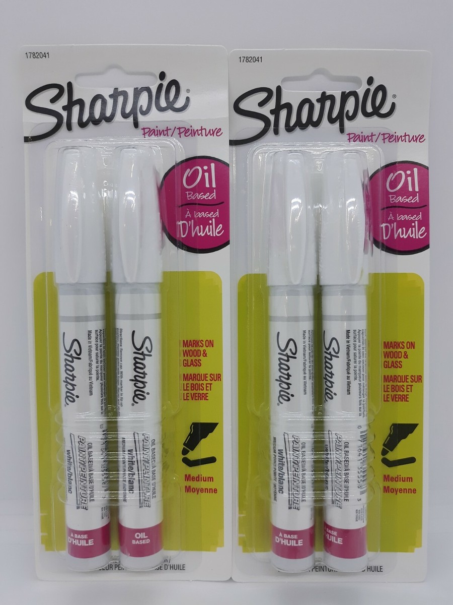 Pack Sharpie Oil Based Medium Point Paint Pen Marker White Wood Metal  Glass