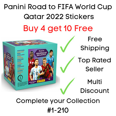 Panini Road to FIFA World Cup Qatar 2022 Stickers #1- 210 Buy 4 get 10 Free