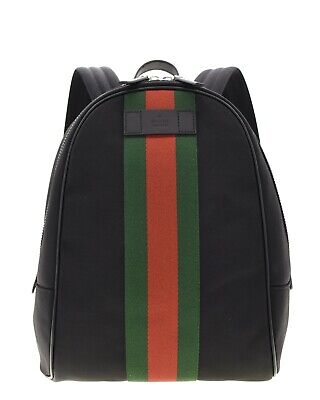 Gucci Backpack Web Stripe Black Techno 