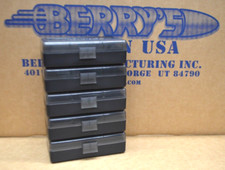 (5) 9mm / .380 ACP MAG 50 ROUND PLASTIC AMMO BOXES (SMOKE COLOR)