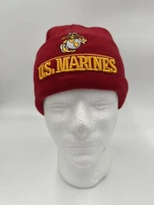 U.S. Marines With EGA Knit Watch Cap Beanie One Size Fits Most - Made in Taiwan