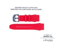 Authentic Invicta Lupah 6728 Red Polyurethane 30MM Watch Band