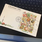 Guernsey Christmas 1992 First Day Cover Seasonal Fayre Minisheet 12 Stamps U/A