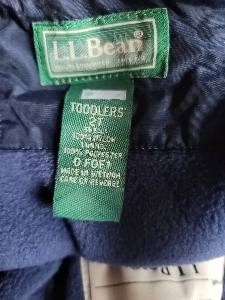 LL Bean Snow Baberos Niño Pequeño 2T Azul Marino Aislado Mono de Esquí Pantalones OFDF1 6600 Foto 2 de 4