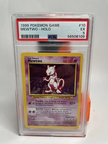 1999 Pokemon Game Base Set Holo Mewtwo #10 PSA 5 EX