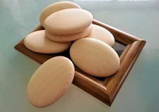  Large Wooden Pebbles Natural Smooth - Home Decor Arts & Crafts Wedding Wood FSC