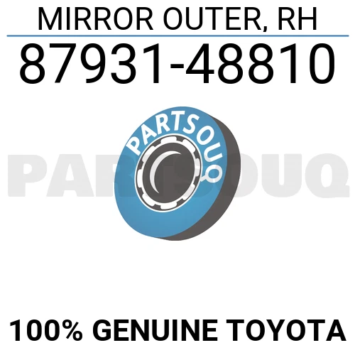 8793148810 Genuine Toyota MIRROR OUTER, RH 87931-48810 | eBay