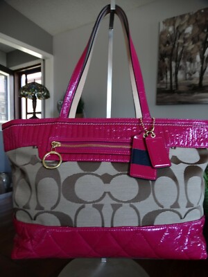 COACH Poppy Signature tote Quilted leather 18676