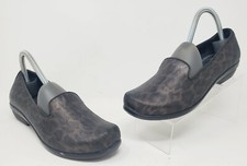 Dansko Olivia Dark Metallic Leopard Print Slip On Loafers Shoes Womens Size 6.5