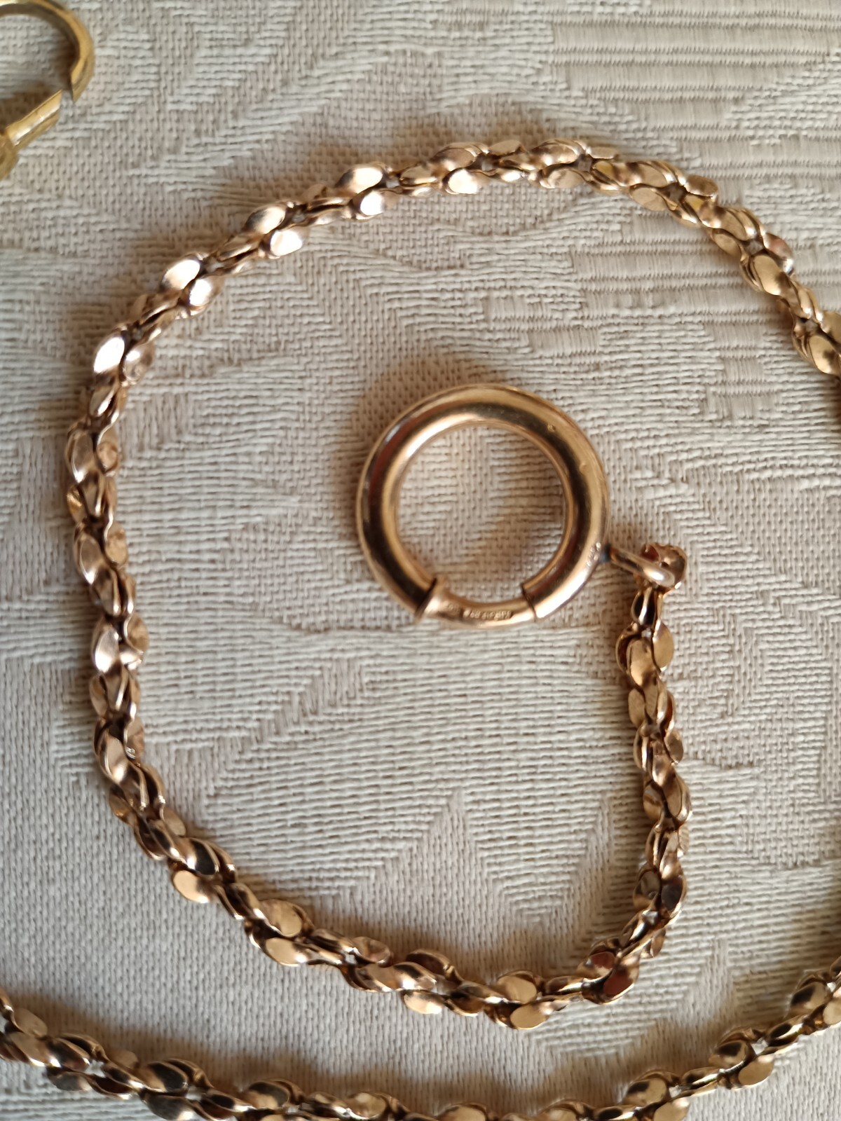 Vintage Antique KREMENTZ Gold Filled? Pocket Watch Chain 14" Weighs 12g