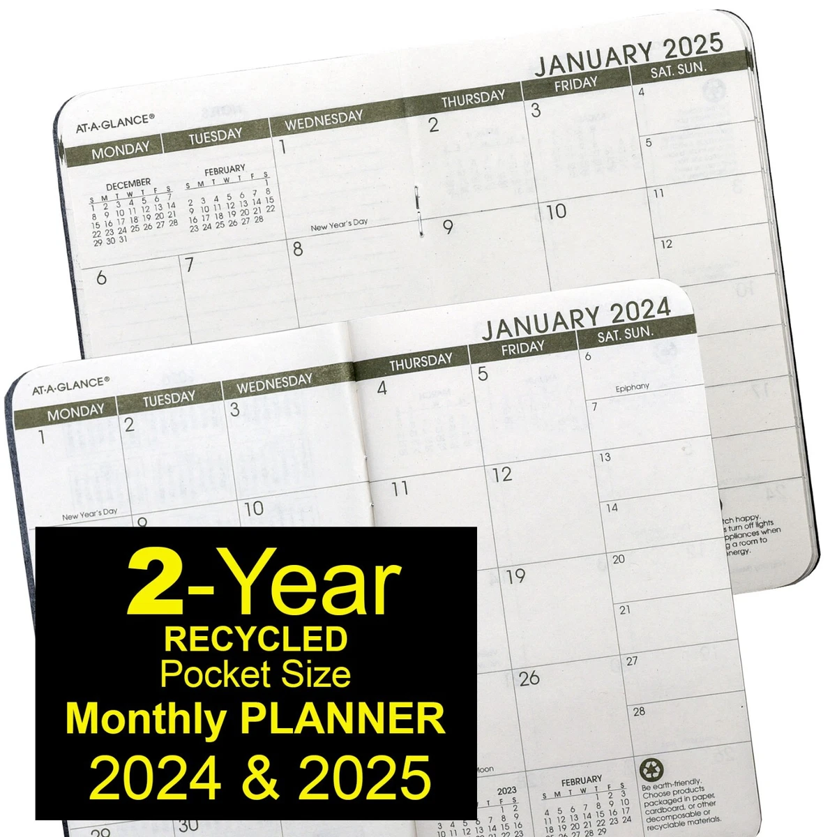 Pocket 2024 Month On One Page Planner Inserts