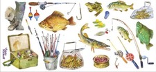 Violette Fishing Lake Life Stickers Scrapbook Craft Planner Supply Father's Day
