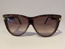 NOS Vintage France Look  Virginie" Sunglasses tort brown / black / gold