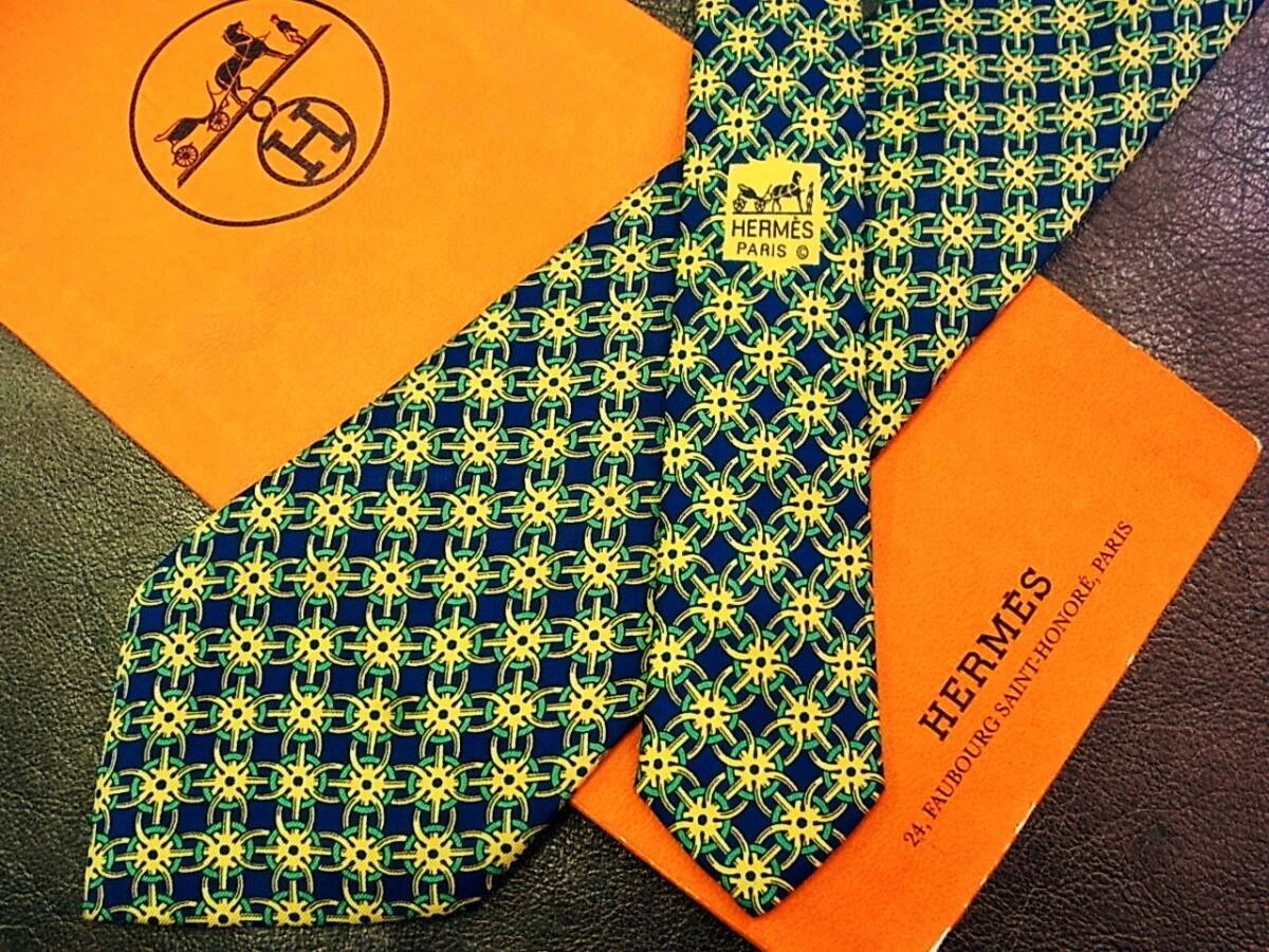 HERMÈS Cravatta uomo HERMES Francia vera seta cravatta abito classico lusso multicolore A36