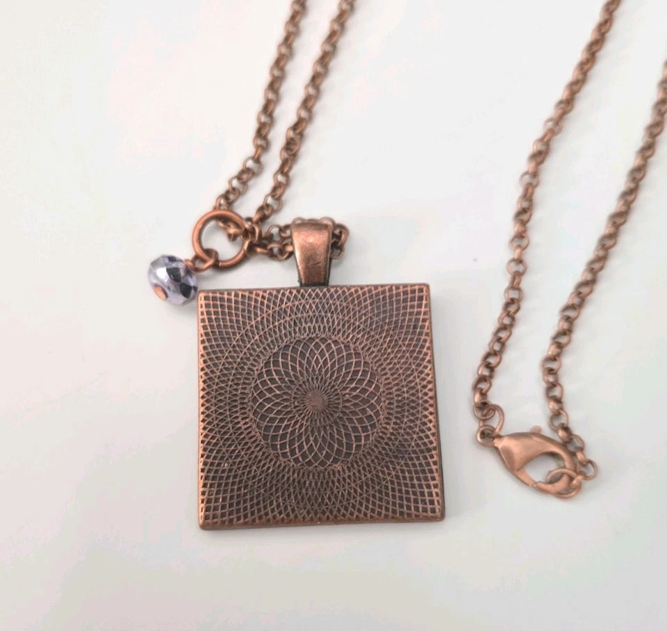 Colgante Northwoods Caribú/Alce/Reno en Oro Rosa/Cobre 12 En Cadena Foto 3 de 4