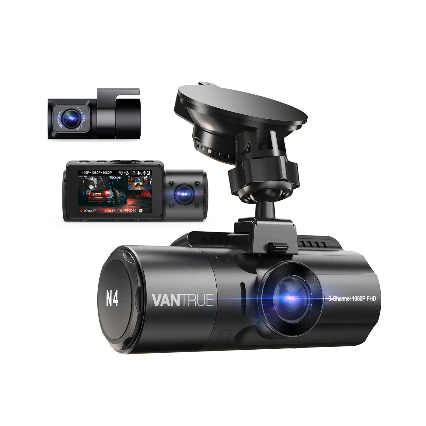Vantrue N4 3 Channel 1440p Dash Camera - Free Shipping