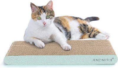 AMZNOVA Cat Scratcher, Scratching Pad, Durable Narrow, Glitter Green 